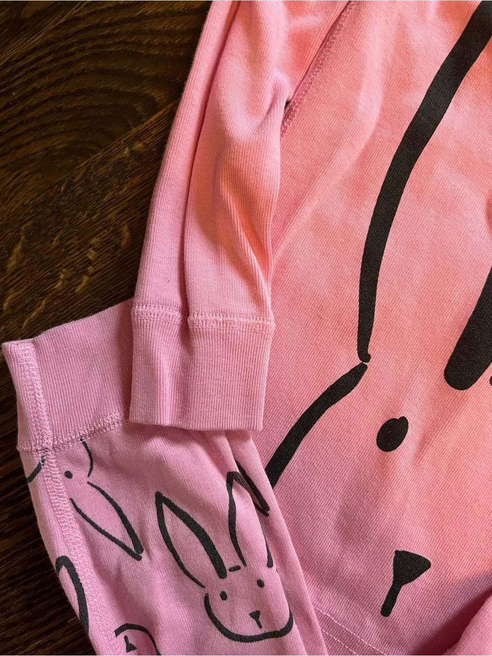 HannaJams Andersson Pink Bunny Print Pajama Set